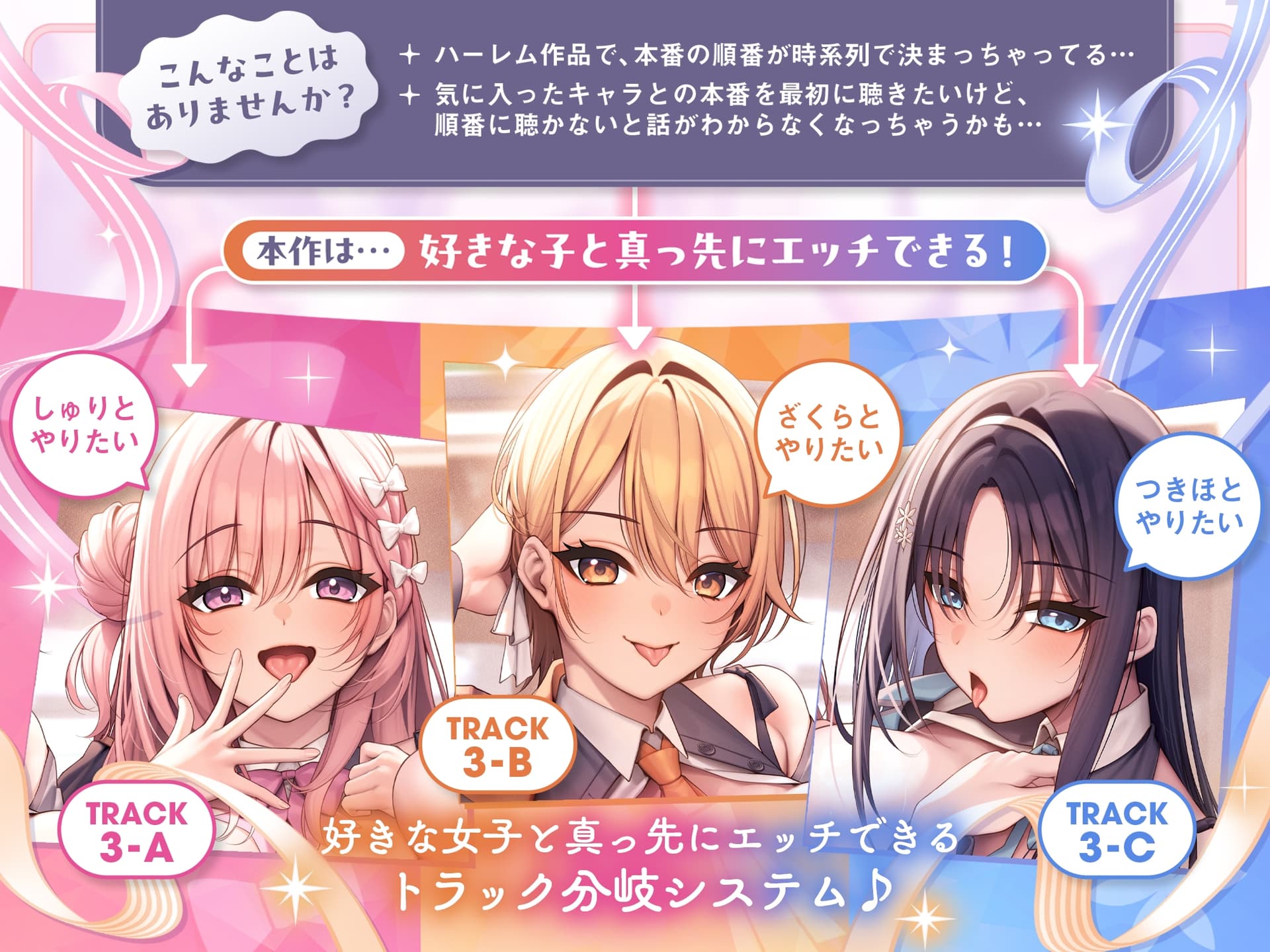 べろちゅー大好きアイドル3人と優越感MAXハーレム4P-かわるがわる濃厚ラブラブべろちゅー&優越感ムクムク実況&好きな子を選んで密着4PべろちゅーナマSEX-【キス特化】