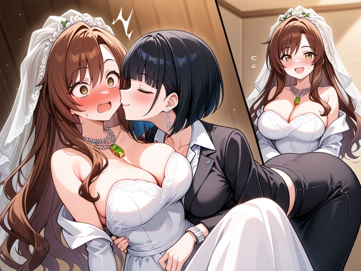 【NTR 百合】純白の花嫁を美人ウェディングプランナーに寝取られた…「本当の女の喜びを教えてあげる♡」