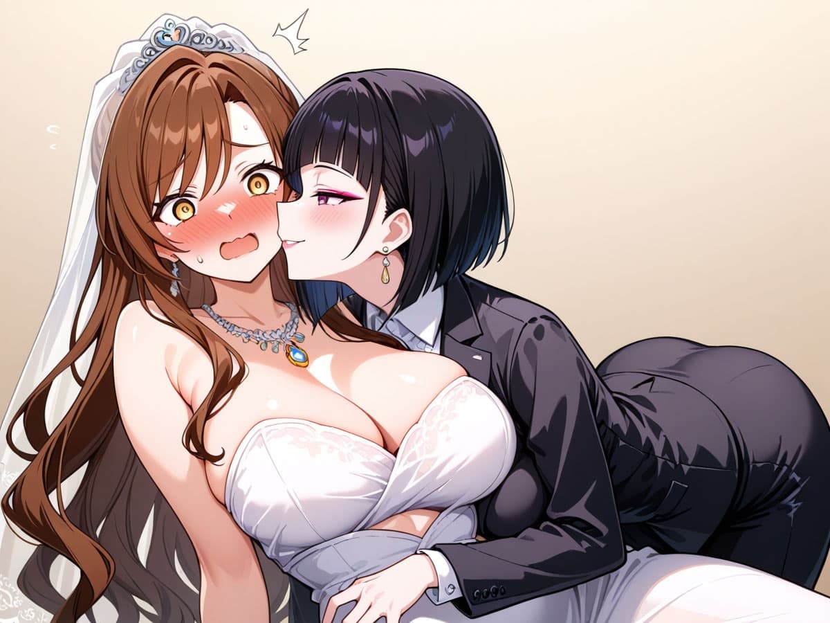 【NTR 百合】純白の花嫁を美人ウェディングプランナーに寝取られた…「本当の女の喜びを教えてあげる♡」